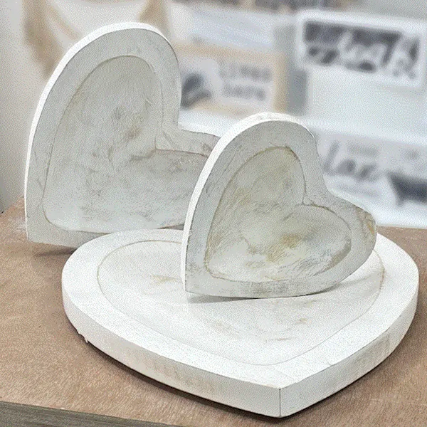 Stargazer White Heart Tray Rings