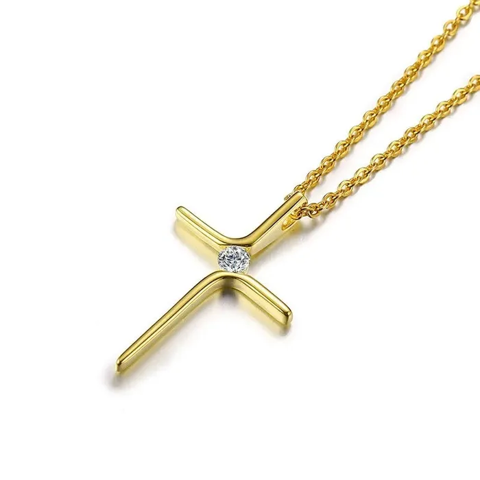 Stone Cross Pendant Necklace Vnox Necklaces