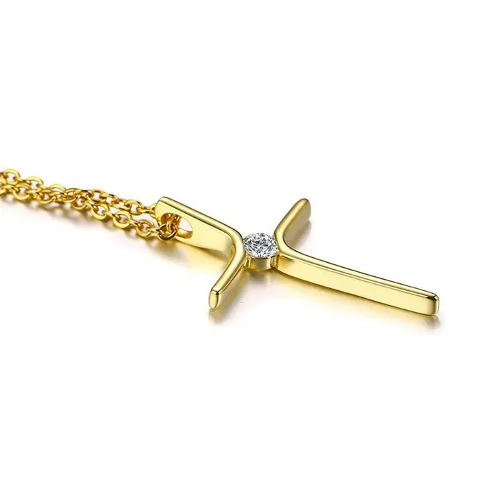 Stone Cross Pendant Necklace Vnox Necklaces