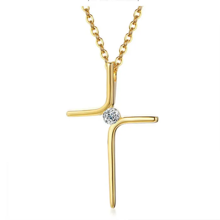 Stone Cross Pendant Necklace Vnox Necklaces