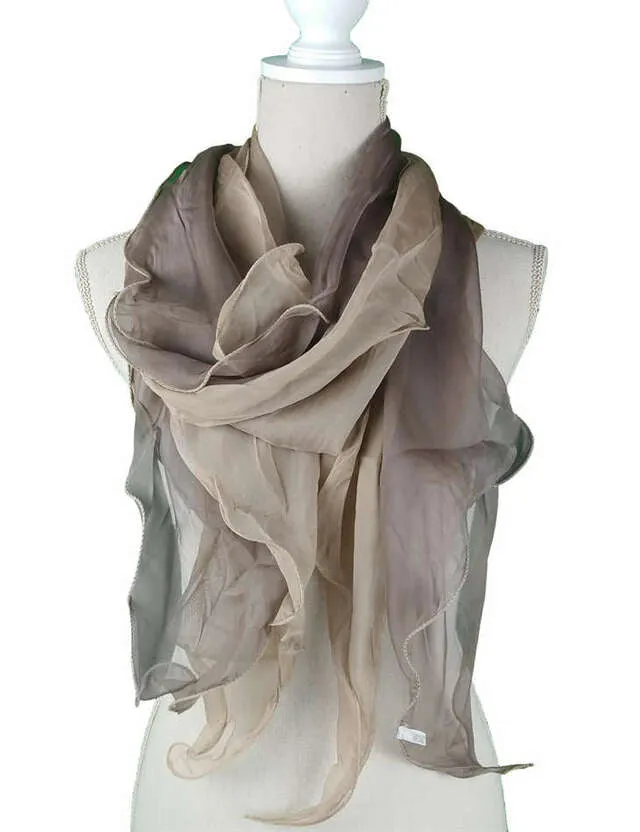 Swirl Sheer Scarf Brown Candlewick Gift Shop Earrings