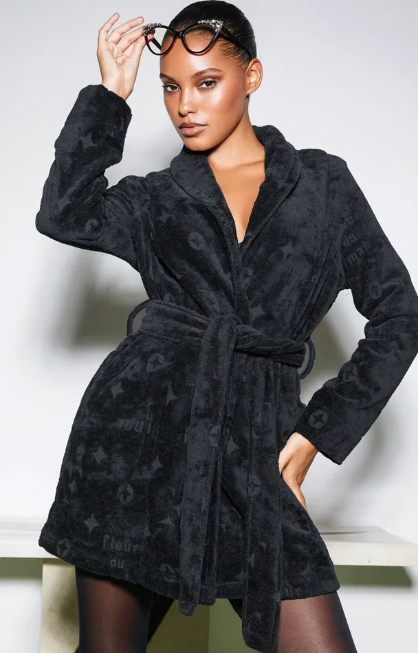 TERRYCLOTH SHORT ROBE Fleur du Mal Earrings