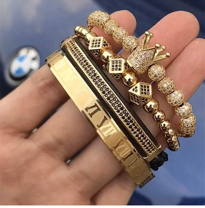 The Signature Collection Co Bracelets Royal Roman Numeral Crown Bracelet The Signature Collection Co Bracelets Royal Roman Numeral Crown Bracelet