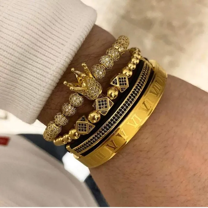 The Signature Collection Co Bracelets Royal Roman Numeral Crown Bracelet The Signature Collection Co Bracelets Royal Roman Numeral Crown Bracelet