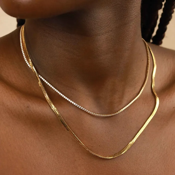 The Signature Collection Co Necklaces Classic Tennis Necklace