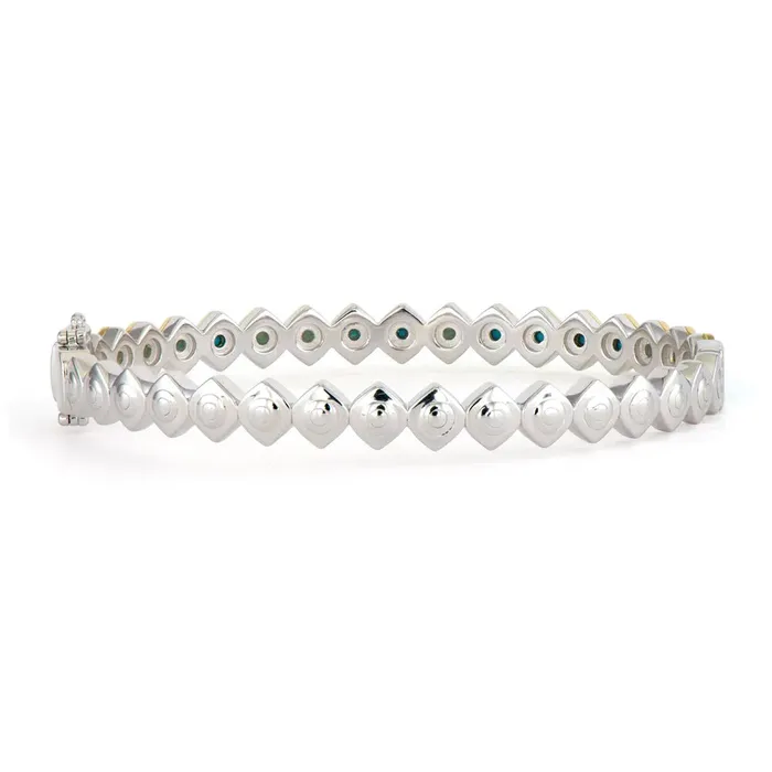 Three Stories Jewelry Bracelets Wish on a Star TwoToned Bezel Tourmaline Bangle