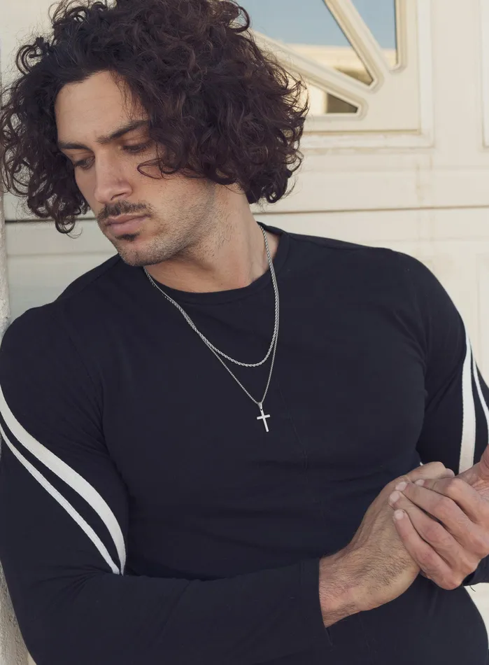 Waterproof Stainless Steel Medium Cross Necklace Set WE ARE ALL SMITH Mens Jewelry Clothing Necklaces Waterproof Stainless Steel Medium Cross Necklace Set WE ARE ALL SMITH Mens Jewelry Clothing Necklaces