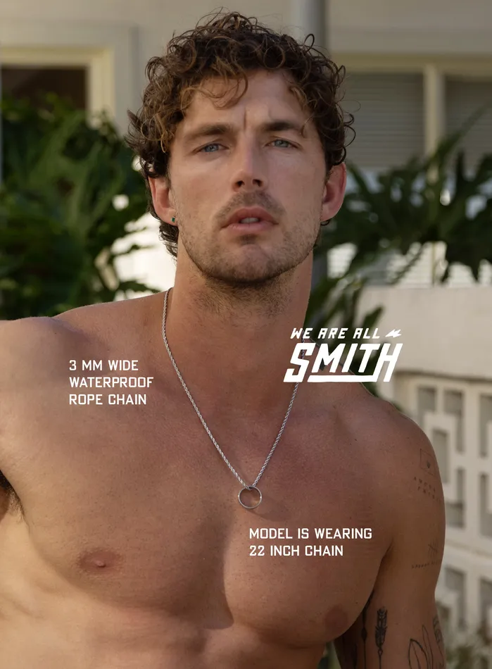 Waterproof Stainless Steel Ring Necklace for men WE ARE ALL SMITH Mens Jewelry Clothing Necklaces