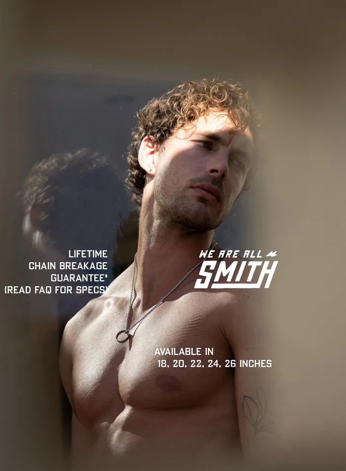 Waterproof Stainless Steel Ring Necklace for men WE ARE ALL SMITH Mens Jewelry Clothing Necklaces