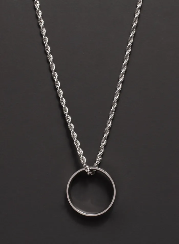 Waterproof Stainless Steel Ring Necklace for men WE ARE ALL SMITH Mens Jewelry Clothing Necklaces