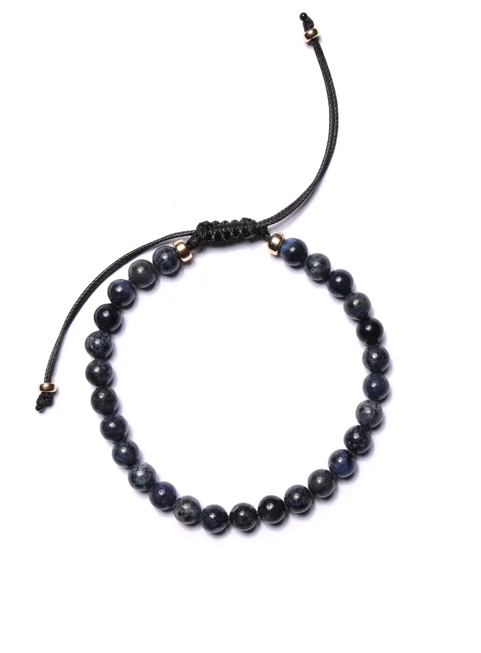 WE ARE ALL SMITH Mens Jewelry Clothing Bracelets Dumortierite Bead Bracelet for Men