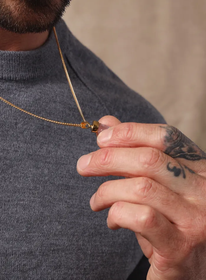 WE ARE ALL SMITH Mens Jewelry Clothing Necklaces 14k Gold Filled Vermeil One of a Kind Gemstone Pendant Collection