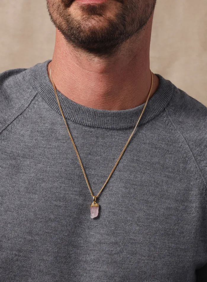 WE ARE ALL SMITH Mens Jewelry Clothing Necklaces 14k Gold Filled Vermeil One of a Kind Gemstone Pendant Collection