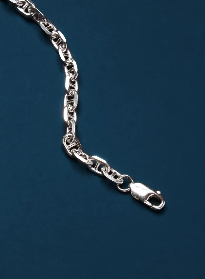 WE ARE ALL SMITH Mens Jewelry Clothing Necklaces 925 Sterling Silver Anchor Chain Necklace for Men