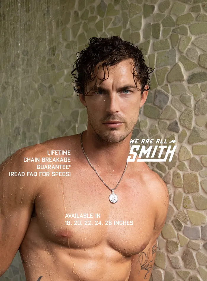 WE ARE ALL SMITH Mens Jewelry Clothing Necklaces Waterproof Saint Christopher Necklace for Men
