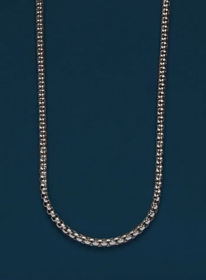 WE ARE ALL SMITH Mens Jewelry Clothing Rings Sweatproof Waterproof 4mm Round Box Chain
