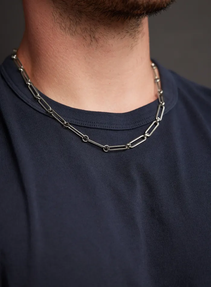 WE ARE ALL SMITH Necklaces Waterproof 1 to 1 Clip Rolo Thick Necklace for Guys WE ARE ALL SMITH Necklaces Waterproof 1 to 1 Clip Rolo Thick Necklace for Guys