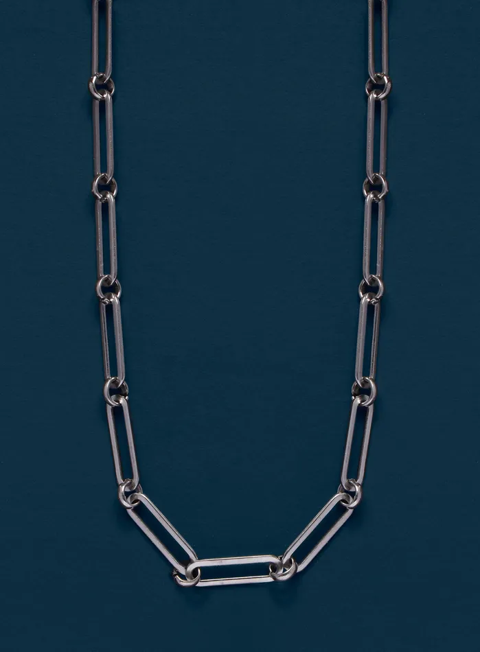 WE ARE ALL SMITH Necklaces Waterproof 1 to 1 Clip Rolo Thick Necklace for Guys