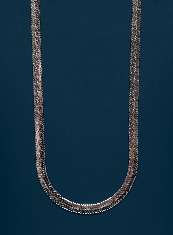 WE ARE ALL SMITH Necklaces Waterproof 5mm 316L Stainless Steel Herringbone Chain Necklace