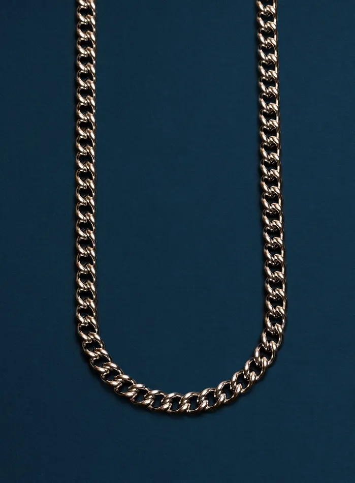 WE ARE ALL SMITH Necklaces Waterproof 7mm Thick Curb Style link chain for men