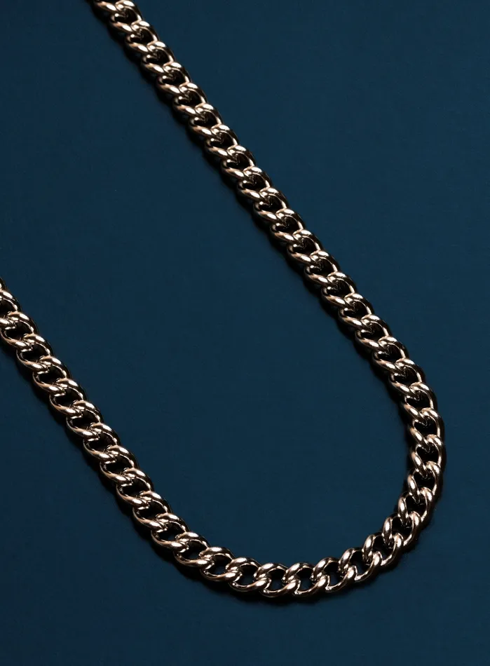 WE ARE ALL SMITH Necklaces Waterproof 7mm Thick Curb Style link chain for men