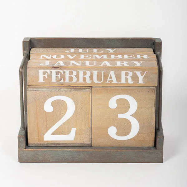 Wood Metal Desk Calendar Forpost Trade Earrings