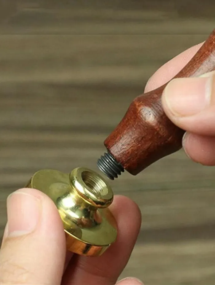 Wooden Wax Seal Stamp Handle Resin Art Hub Earrings