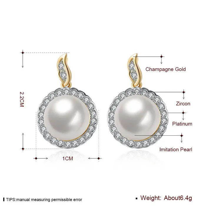 Yellow Chimes A5 Grade Crystal Champagne Gold Plated Pearl Earrings for Women Girls Yellow Chimes Bracelets