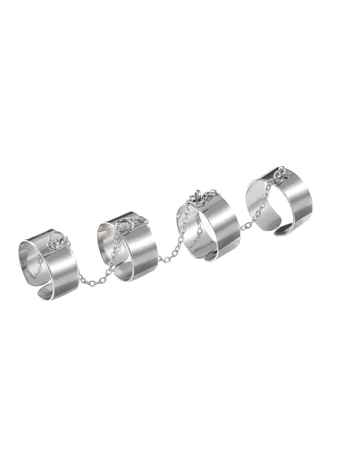 Yellow Chimes Adjustable Chain Rings For Women Chain Linked Combo Rings pack of 4 Silver Plated Finger Ring for Girls Birthday Gift For Girls Women Anniversary Gift for Wife Yellow Chimes Necklaces Yellow Chimes Adjustable Chain Rings For Women Chain Linked Combo Rings pack of 4 Silver Plated Finger Ring for Girls Birthday Gift For Girls Women Anniversary Gift for Wife Yellow Chimes Necklaces