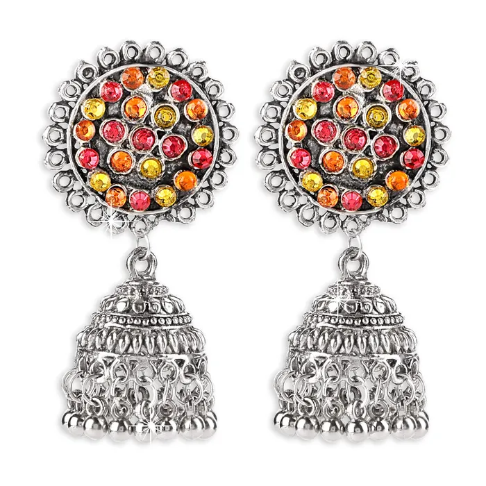 Yellow Chimes Afghani Style Studded Stone Oxidized Silver Traditional Jhumka Earrings for Women and Girls Yellow Chimes Bracelets Yellow Chimes Afghani Style Studded Stone Oxidized Silver Traditional Jhumka Earrings for Women and Girls Yellow Chimes Bracelets