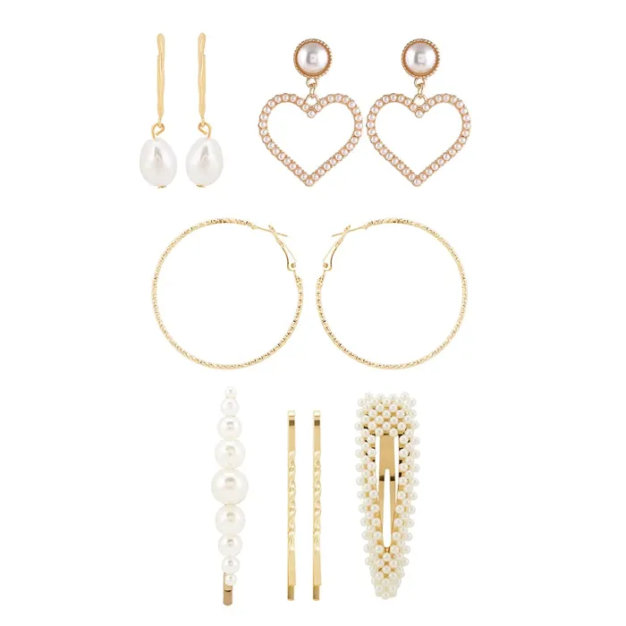 Yellow Chimes Bracelets Yellow Chimes Combo of 3 Pairs Gold Plated Heart Shape Pearl Drop Hoop Earrings and Pearl Design Hair Clip Set for Women and Girls Medium YCFJERPRLDGNSCGL Yellow Chimes Bracelets Yellow Chimes Combo of 3 Pairs Gold Plated Heart Shape Pearl Drop Hoop Earrings and Pearl Design Hair Clip Set for Women and Girls Medium YCFJERPRLDGNSCGL