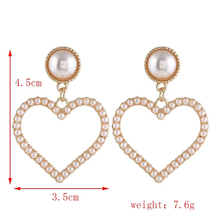 Yellow Chimes Bracelets Yellow Chimes Combo of 3 Pairs Gold Plated Heart Shape Pearl Drop Hoop Earrings and Pearl Design Hair Clip Set for Women and Girls Medium YCFJERPRLDGNSCGL