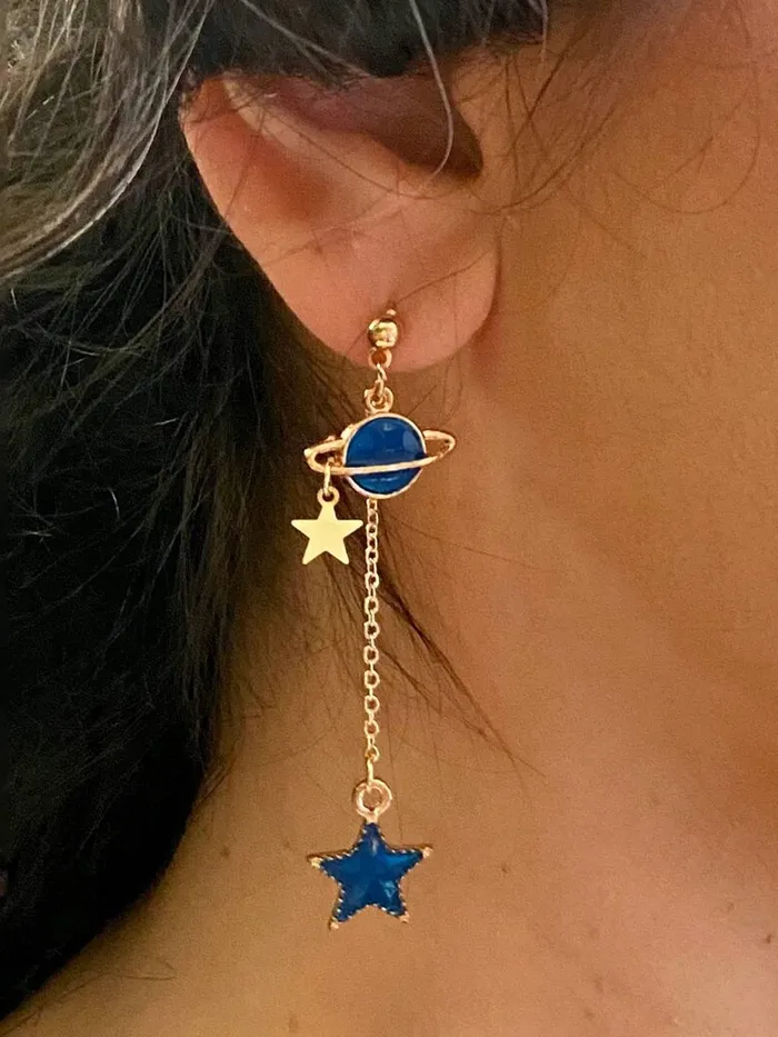 Yellow Chimes Bracelets Yellow Chimes Earrings for Women and Girls Crystal Dangler Gold Toned Star Moon Designed Long Danglers Earrings Birthday Gift for girls and women Anniversary Gift for Wife