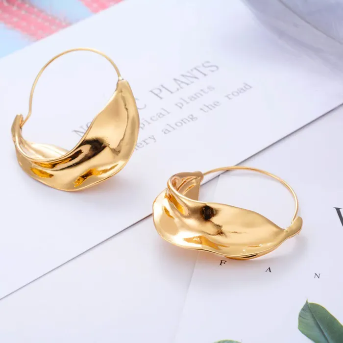 Yellow Chimes Bracelets Yellow Chimes Earrings For Women Gold Toned Twisted Huggie Earrings For Women and Girls