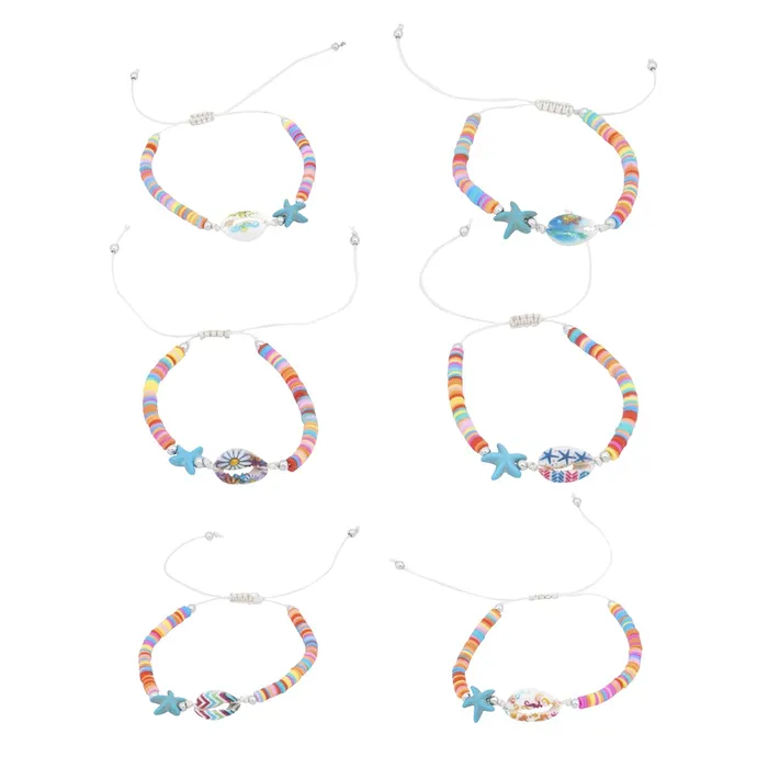 Yellow Chimes Bracelets Yellow Chimes kids Jewellary 6 Pcs Kids Jewelry for Girls Woven Friendship Unique Painted Charm Bracelets Return Gift Give Aways Return Gift Set for Kids Girls