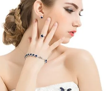 Yellow Chimes Bracelets Yellow Chimes Rings for Women Exclusive Fashion Crystal from Platinum Austrian Collection Silver Plated Love Heart Ring for Women and Girls