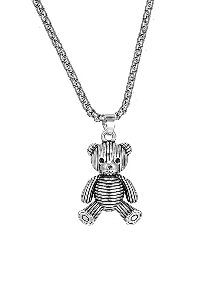 Yellow Chimes Chain Pendant for Girls Silver Chain Pendant Fashion Stainless Steel Teddy Bear Locket Chain Pendant for Women and Girls Yellow Chimes Necklaces Yellow Chimes Chain Pendant for Girls Silver Chain Pendant Fashion Stainless Steel Teddy Bear Locket Chain Pendant for Women and Girls Yellow Chimes Necklaces