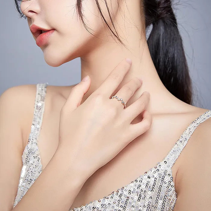 Yellow Chimes Classic 925 Sterling Silver Hallmark and Certified Purity Star Crystal Silver Ring for Women and Girls YCSJRG07CRLSTRSL Yellow Chimes Necklaces