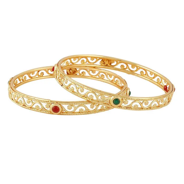 Yellow Chimes Classic Look 2 Pcs Bangle Set Gold Plated Traditional Ethnic Bangles for Women and Girls 28 Yellow Chimes Necklaces Yellow Chimes Classic Look 2 Pcs Bangle Set Gold Plated Traditional Ethnic Bangles for Women and Girls 28 Yellow Chimes Necklaces