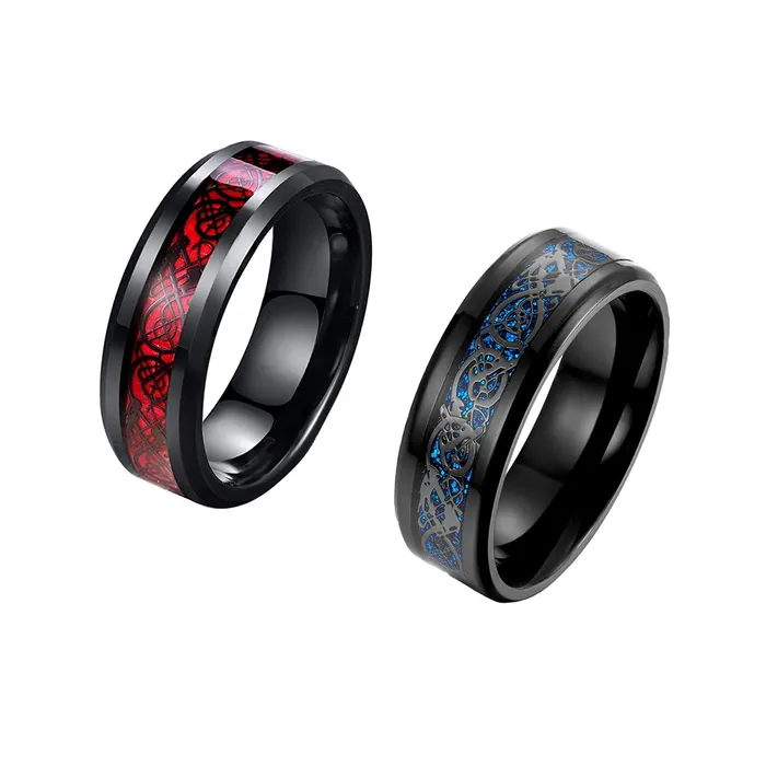 Yellow Chimes Combo Black Blue Red Band Rings For Men Pack of 2 Stainless Steel Men Rings Dragon Celtic Design Black Red Blue Finger Rings for Boys Ideal Gift For Men and Boys Yellow Chimes Earrings Yellow Chimes Combo Black Blue Red Band Rings For Men Pack of 2 Stainless Steel Men Rings Dragon Celtic Design Black Red Blue Finger Rings for Boys Ideal Gift For Men and Boys Yellow Chimes Earrings