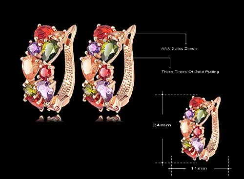 Yellow Chimes Combo of 2 Pairs Sparkling Double Flower Fine Work Swiss Cubic Zircon Gold Plated Clip On Earrings for Women and Girls Yellow Chimes Bracelets