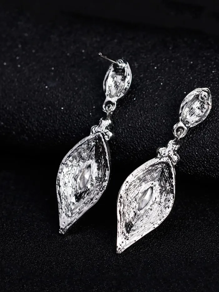 Yellow Chimes Crystal Earrings for Women SilverPlated White Crystal Drop Earrings For Women and Girls Yellow Chimes Earrings