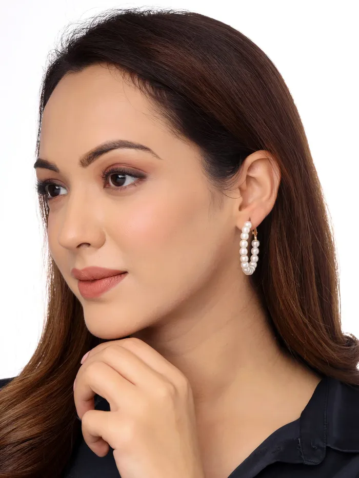 Yellow Chimes Earrings for Women and Girls Hoops for Girls Gold Toned Combo of 5Pairs Drop Hoop Earrings Birthday Gift for girls and women Anniversary Gift for Wife Yellow Chimes Necklaces