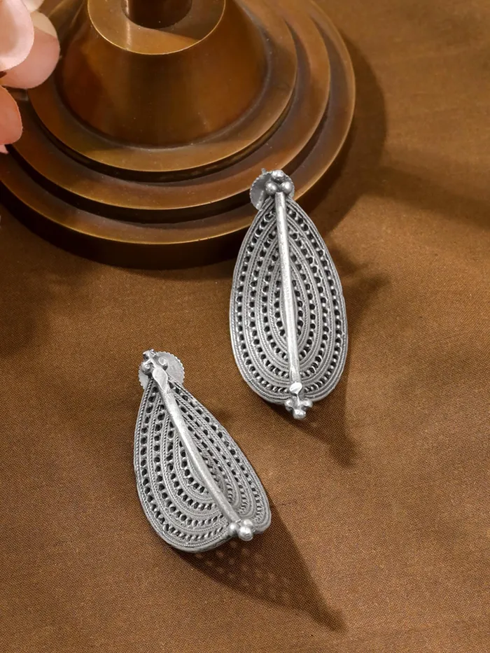 Yellow Chimes Earrings for Women Girls Silver Oxidised Long Dangler Earrings Traditional Silver Oxidised Plated Danglers Earrings Birthday Gift For Girls Anniversary Gift for Wife Yellow Chimes Earrings
