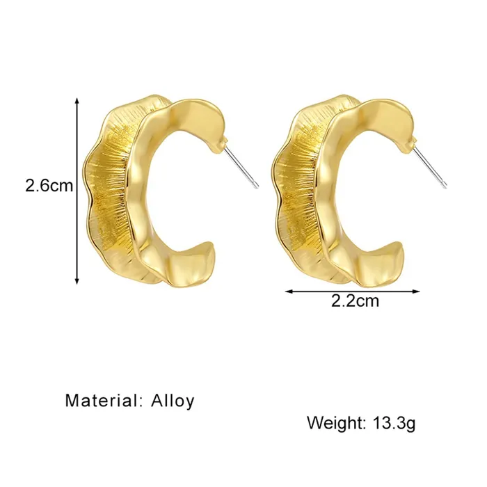 Yellow Chimes Earrings For Women Glamorous Gold Toned Leaflet Hoop Earrings For Women and Girls Yellow Chimes Earrings