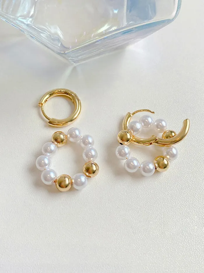 Yellow Chimes Earrings For Women Gold Tone Crystal Beaded Open Circle Drop Earrings For Women and Girls Yellow Chimes Necklaces