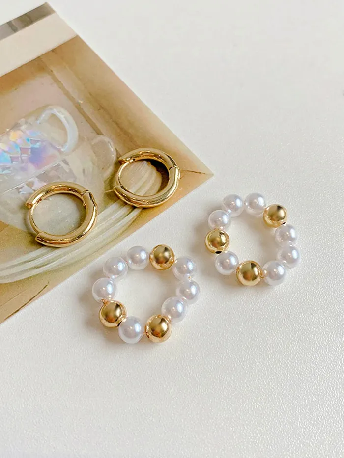 Yellow Chimes Earrings For Women Gold Tone Crystal Beaded Open Circle Drop Earrings For Women and Girls Yellow Chimes Necklaces
