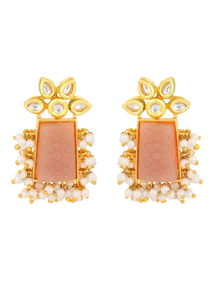 Yellow Chimes Earrings for Women Gold Toned Kundan Crystal Studded Beads Drop Floral Designed Drop Earrings for Women and Girls Yellow Chimes Earrings Yellow Chimes Earrings for Women Gold Toned Kundan Crystal Studded Beads Drop Floral Designed Drop Earrings for Women and Girls Yellow Chimes Earrings