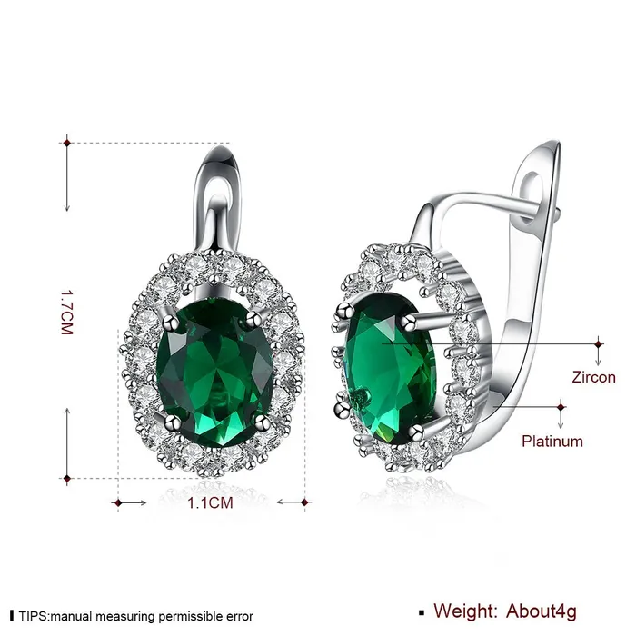 Yellow Chimes Earrings For Womens Girls Fashion Green And White Crystal Stone Studs Silver Tone Earring Ovel Shaped Clip On Stud Earrings Birthday Anniversary Gift Yellow Chimes Necklaces