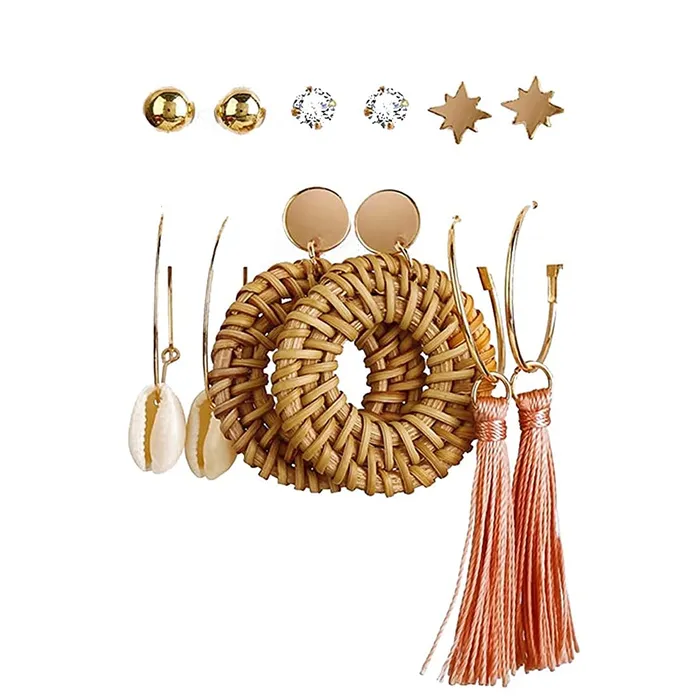 Yellow Chimes Earrings Set for Women Combo of 6 Pairs Gold Plated Thread Tassel Stud Hoop Earrings Set for Women and Girls Yellow Chimes Earrings Yellow Chimes Earrings Set for Women Combo of 6 Pairs Gold Plated Thread Tassel Stud Hoop Earrings Set for Women and Girls Yellow Chimes Earrings